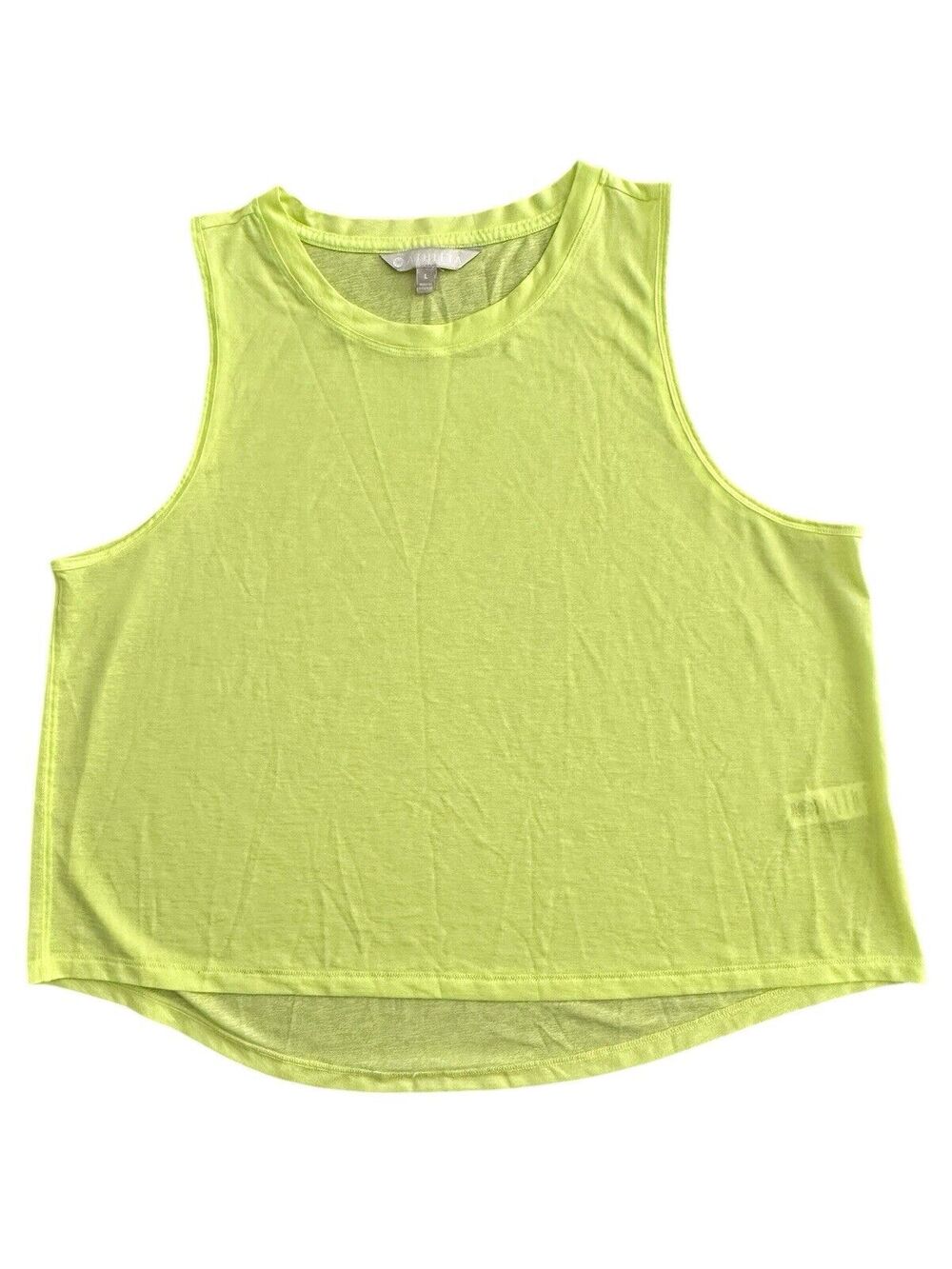 Athleta With Ease Cropped Muscle Tank Color Aloe Women's Size Large